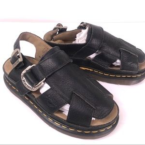 Dr. Martens Mens Sandals Black Leather Sz 9